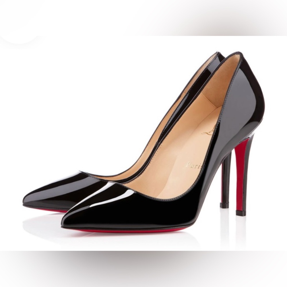Christian Louboutin Pigalle Follies black patent leather 100mm size 40.5
